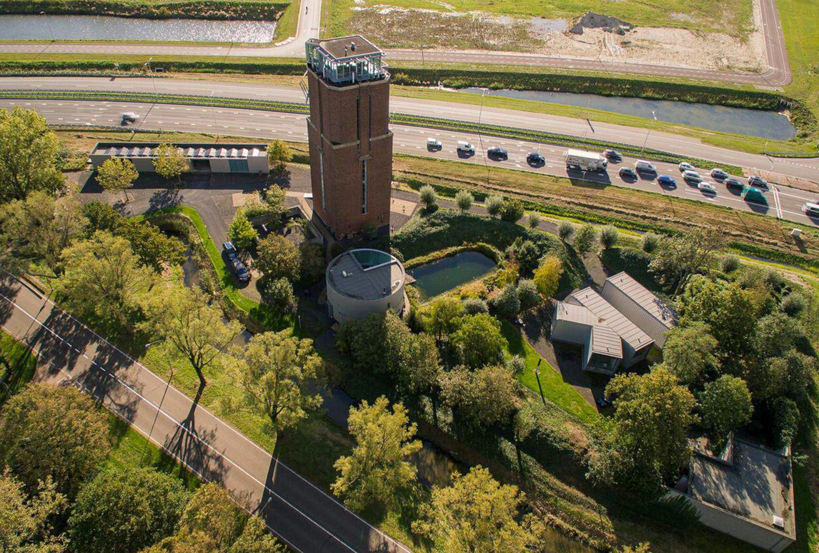 watertoren Oost-Souburg vanuit de lucht
